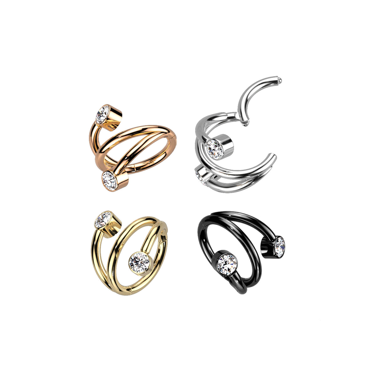 Piercing Oreille JADA en Titane et Zirconium