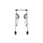 Piercing Téton JAMIRA en Acier, Cristal et Zirconium