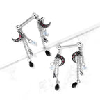 Piercing Téton JAMIRA en Acier, Cristal et Zirconium
