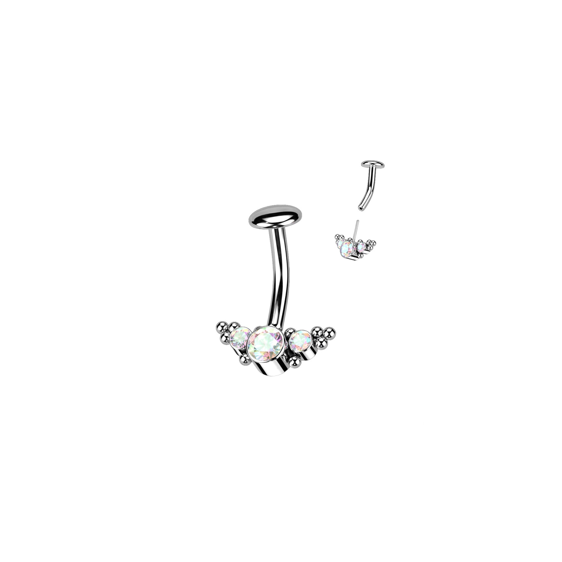 Piercing Nombril JENA en Titane et Zirconium