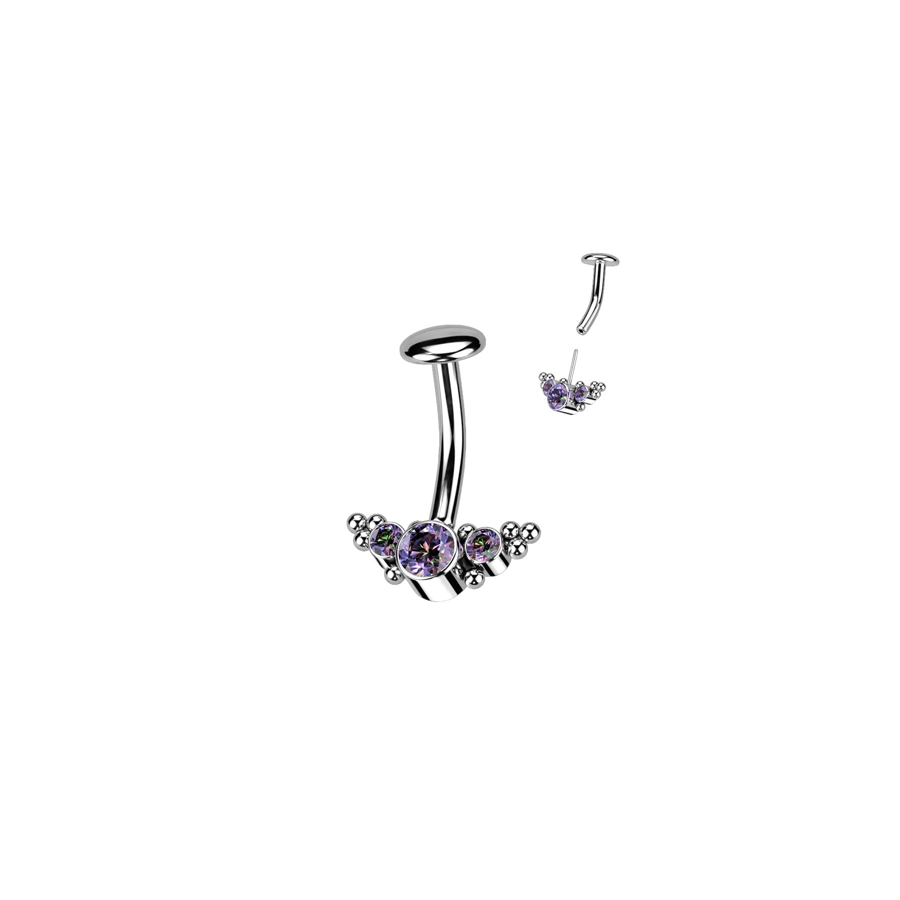 Piercing Nombril JENA en Titane et Zirconium