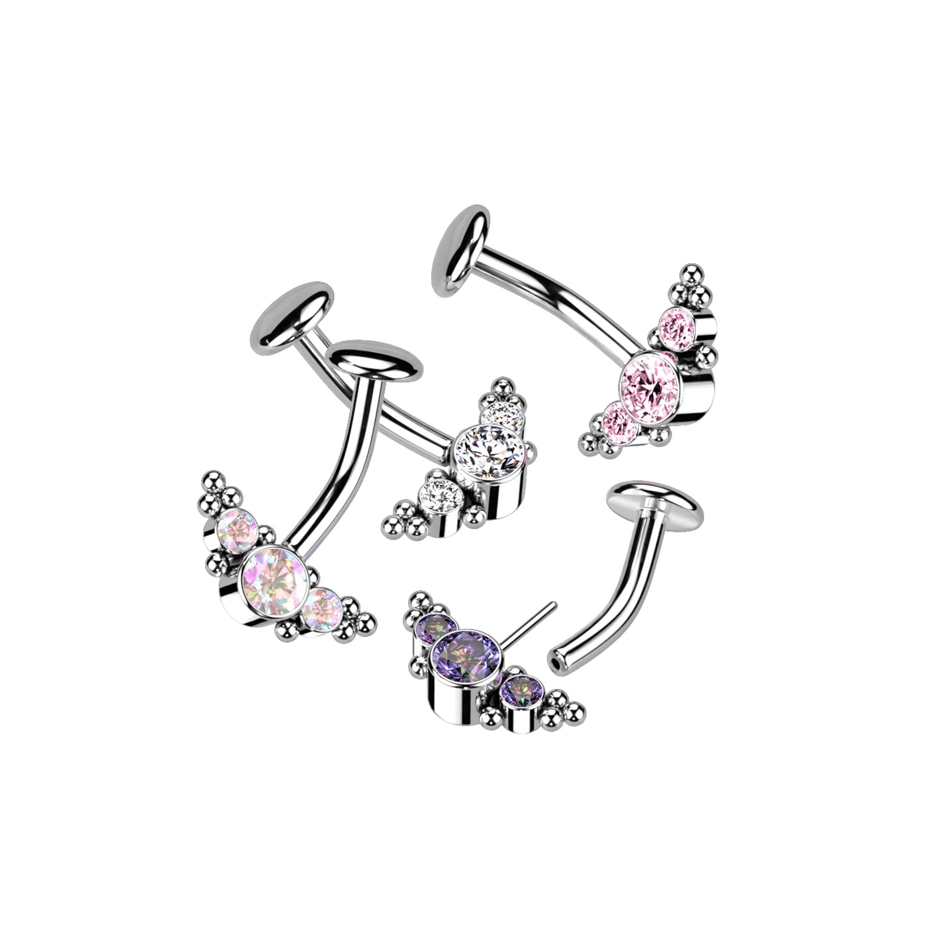 Piercing Nombril JENA en Titane et Zirconium
