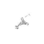 Piercing Labret JESSA en Acier et Zirconium