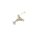 Piercing Labret JESSA en Acier et Zirconium