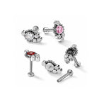 Piercing Labret JUANA en Titane et Zirconium