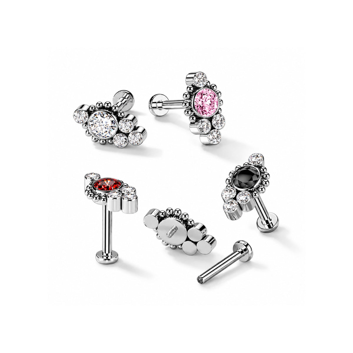 Piercing Labret JUANA en Titane et Zirconium
