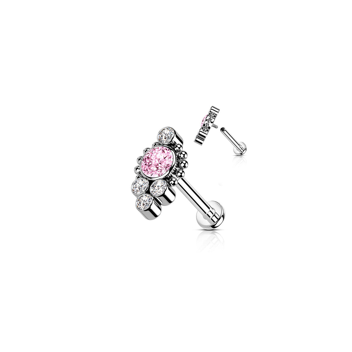 Piercing Labret JUANA en Titane et Zirconium