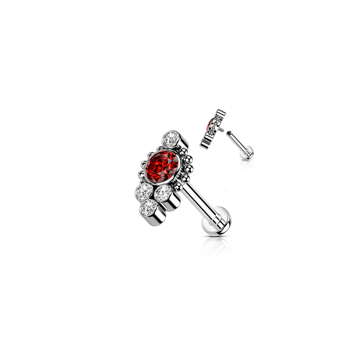 Piercing Labret JUANA en Titane et Zirconium