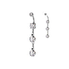 Piercing nombril KANEA avec Pendentif et Zircons