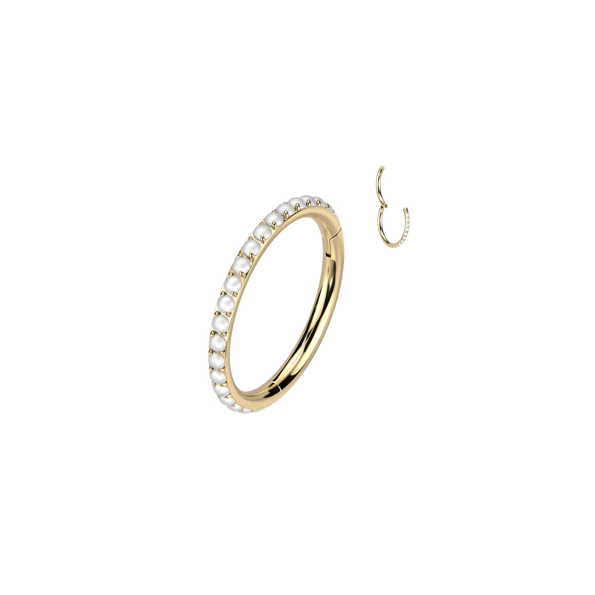 Piercing Oreille KAZIA en Titane et Perle