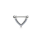 Piercing Téton KEDRA en Acier, Email et Zirconium