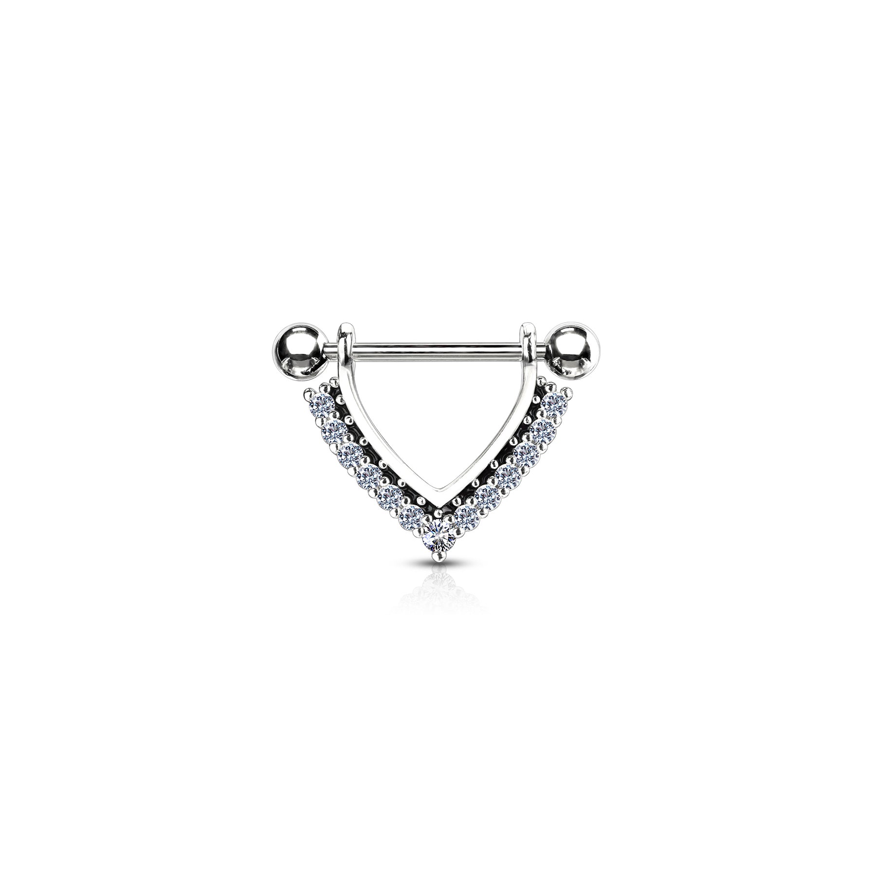 Piercing Téton KEDRA en Acier, Email et Zirconium