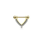 Piercing Téton KEDRA en Acier, Email et Zirconium