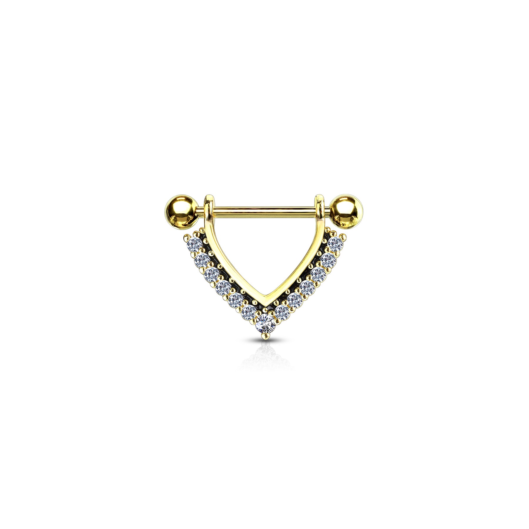 Piercing Téton KEDRA en Acier, Email et Zirconium