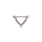 Piercing Téton KEDRA en Acier, Email et Zirconium