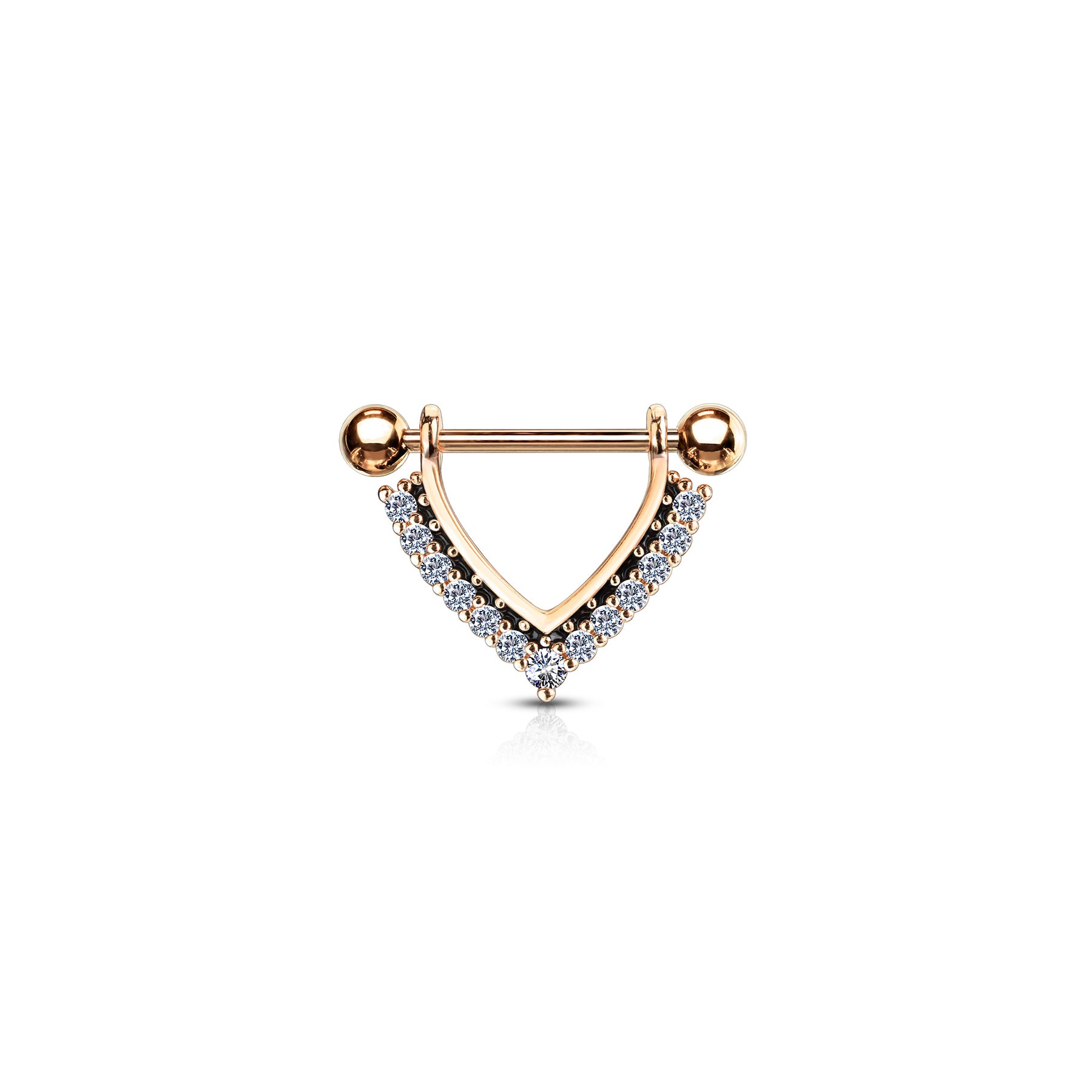 Piercing Téton KEDRA en Acier, Email et Zirconium