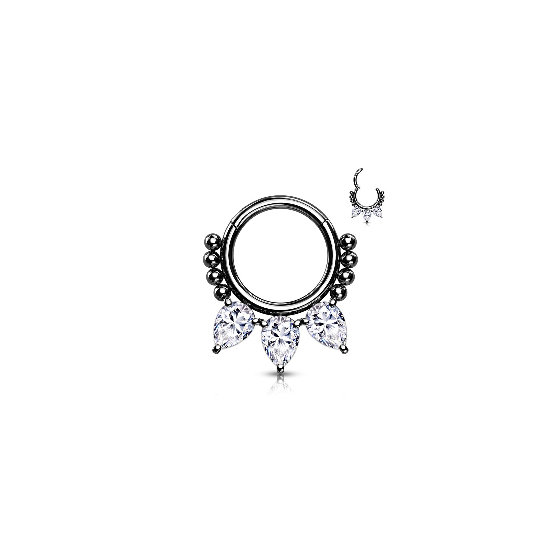 Piercing Oreille KEYLA en Acier et Zirconium