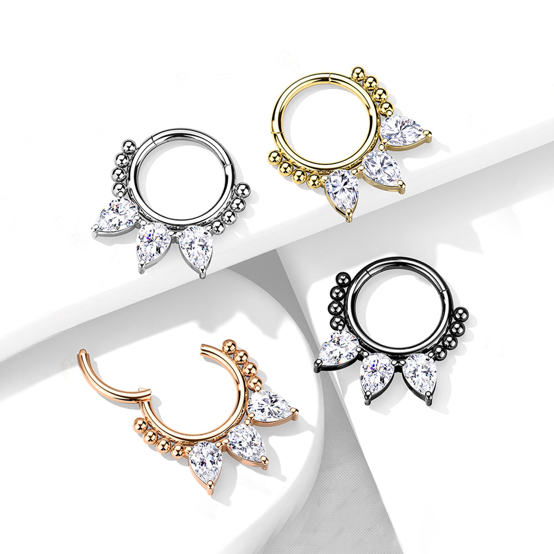 Piercing Oreille KEYLA en Acier et Zirconium