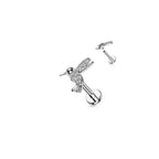 Piercing Labret KOLIBRIA en Acier et Zirconium