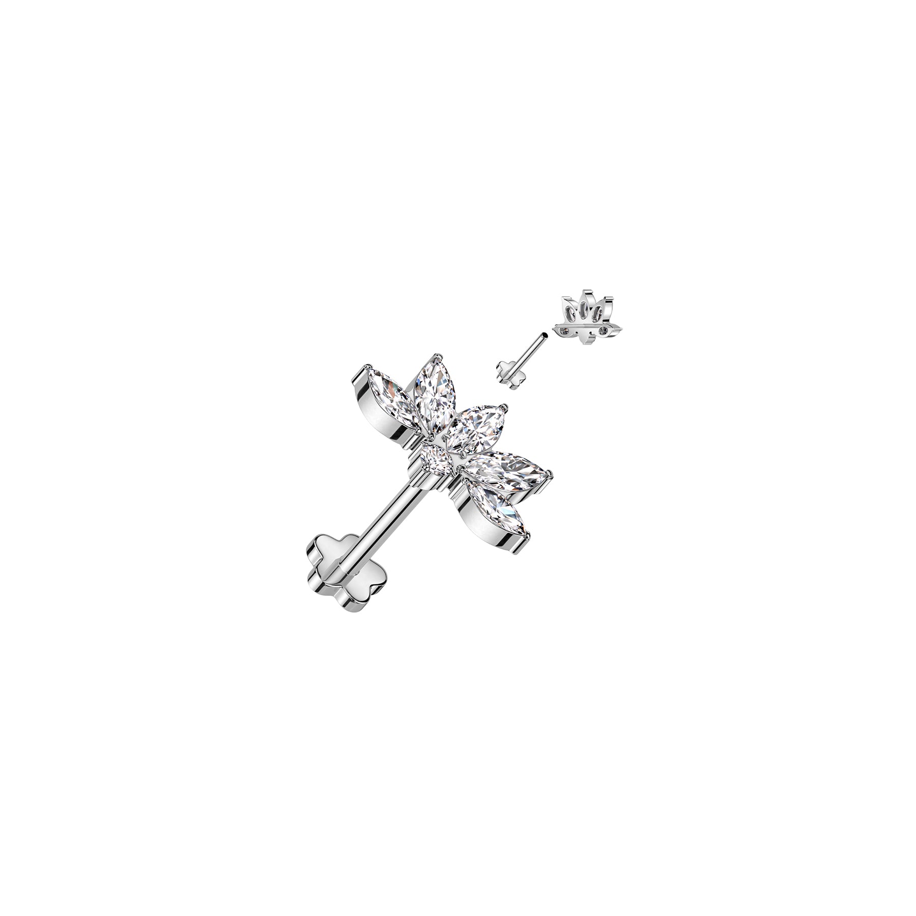 Piercing Labret KYRA en Titane et Zirconium