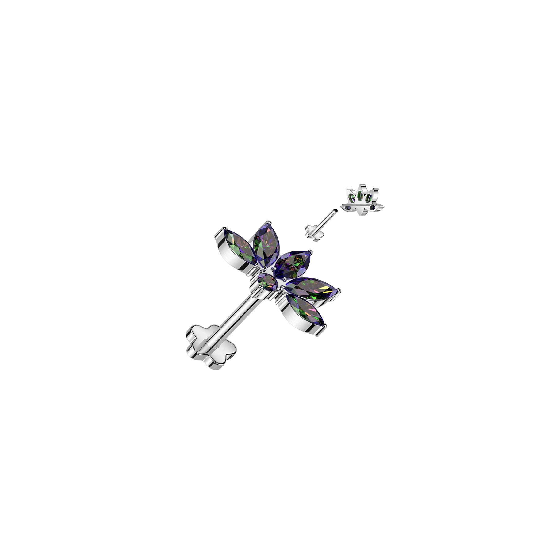Piercing Labret KYRA en Titane et Zirconium