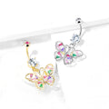 Piercing Nombril KENIA en Acier et Zirconium