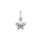 Piercing Nombril KENIA en Acier et Zirconium