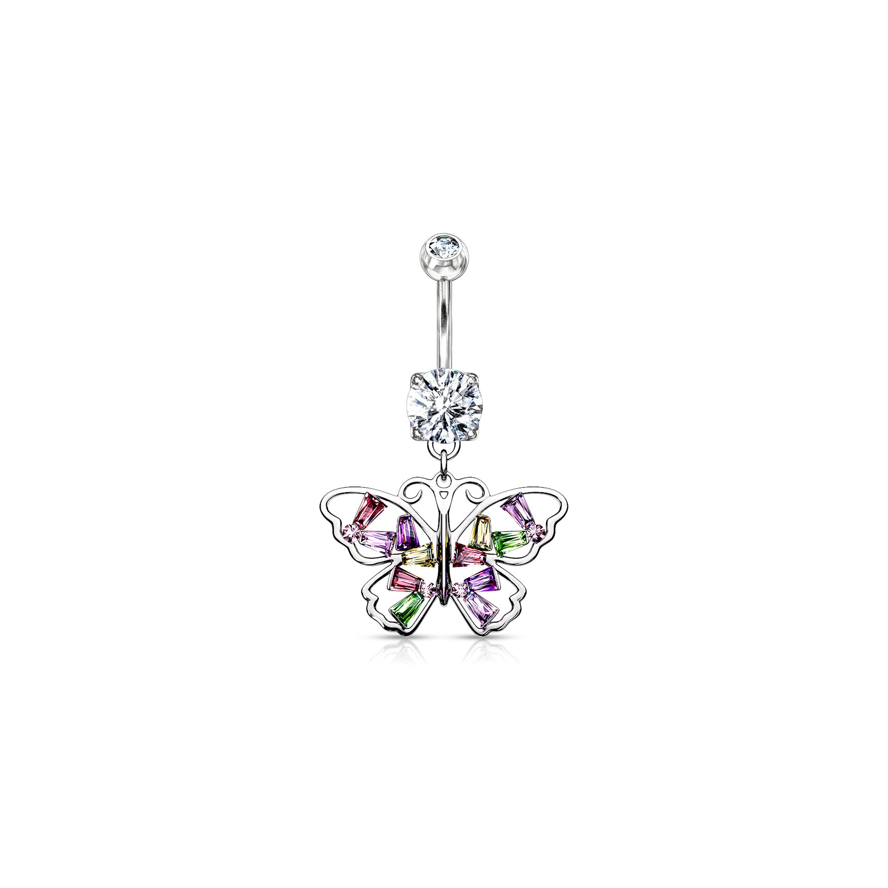 Piercing Nombril KENIA en Acier et Zirconium