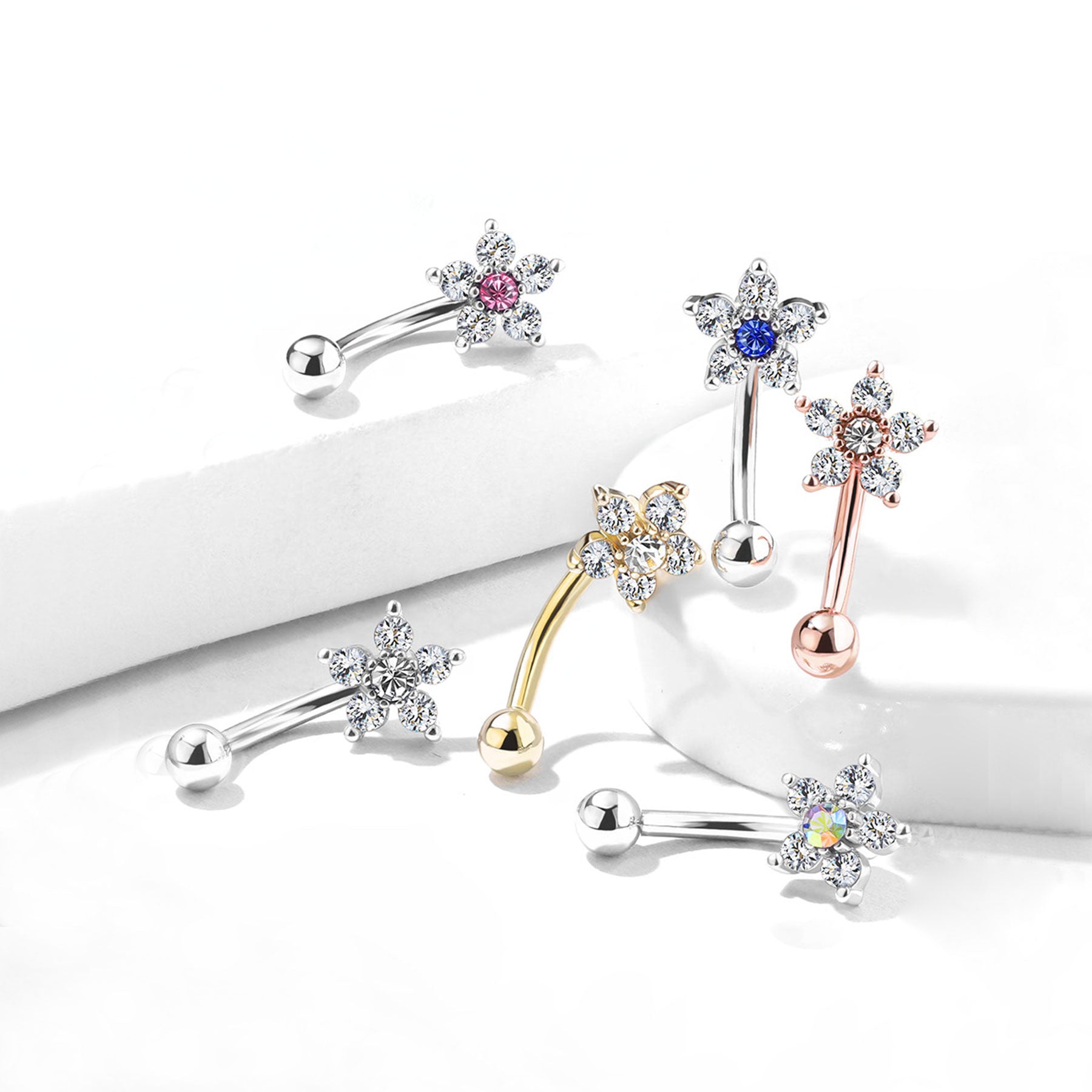 Piercing Arcade & Nombril KIARA en Acier et Zirconium