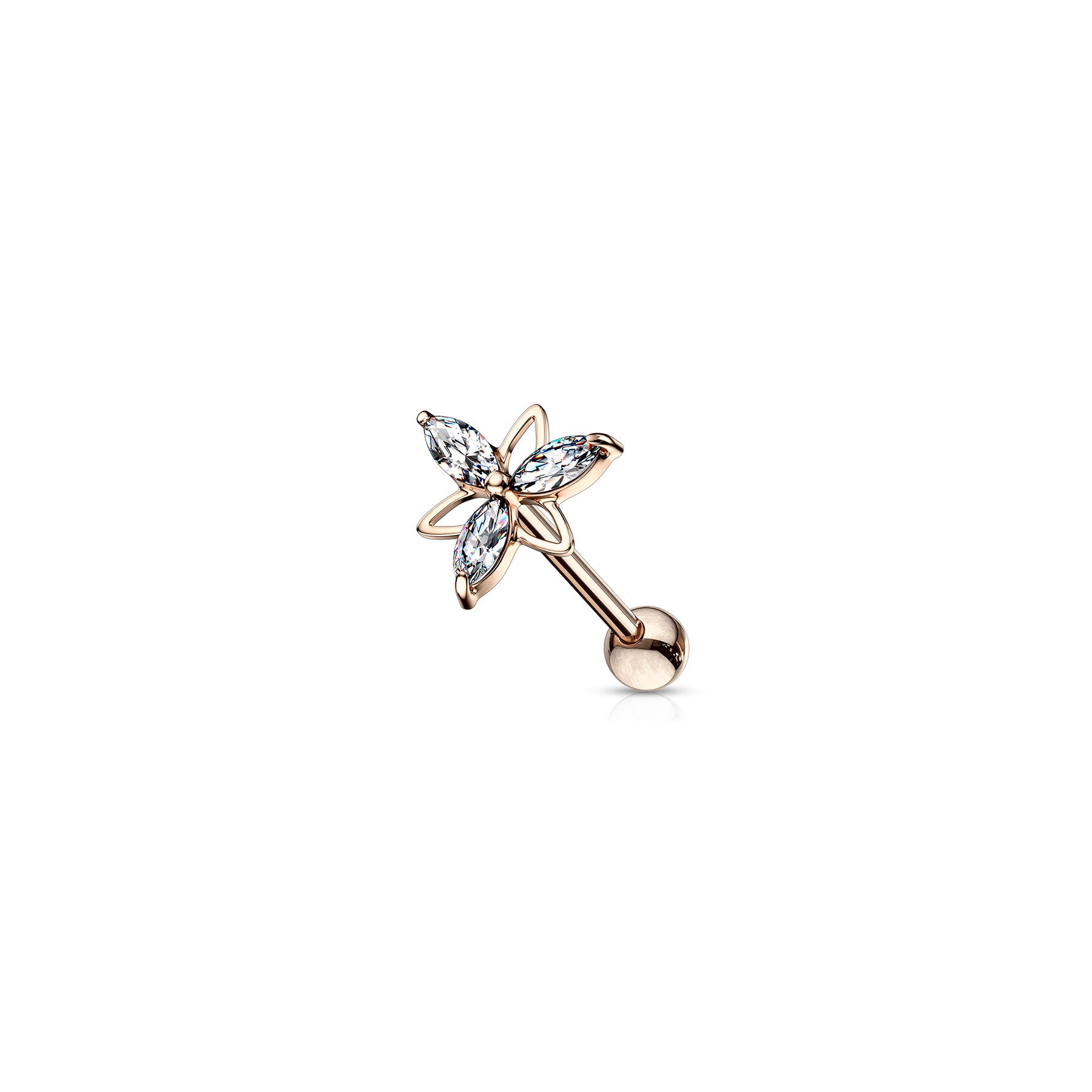 Piercing Oreille JAYDA en Acier et Zirconium