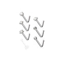 Set de 7 Piercings Nez KORA en Acier et Zirconium