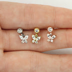 Piercing Oreille KYLA en Acier et Zirconium