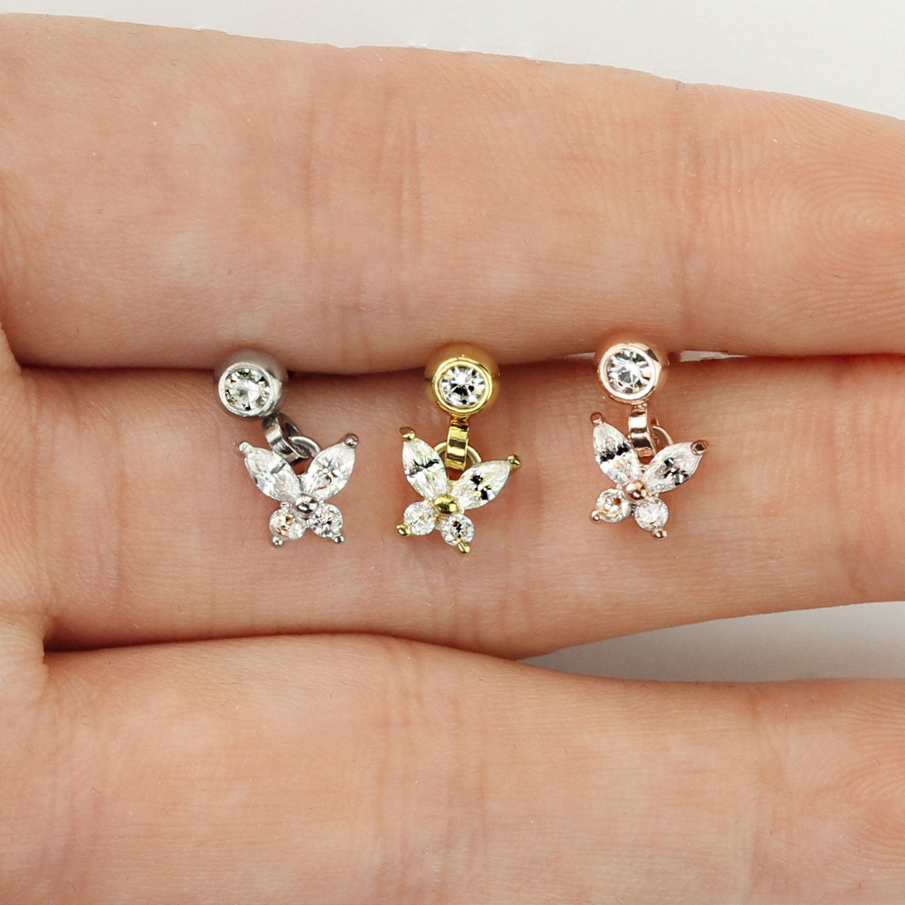 Piercing Oreille KYLA en Acier et Zirconium