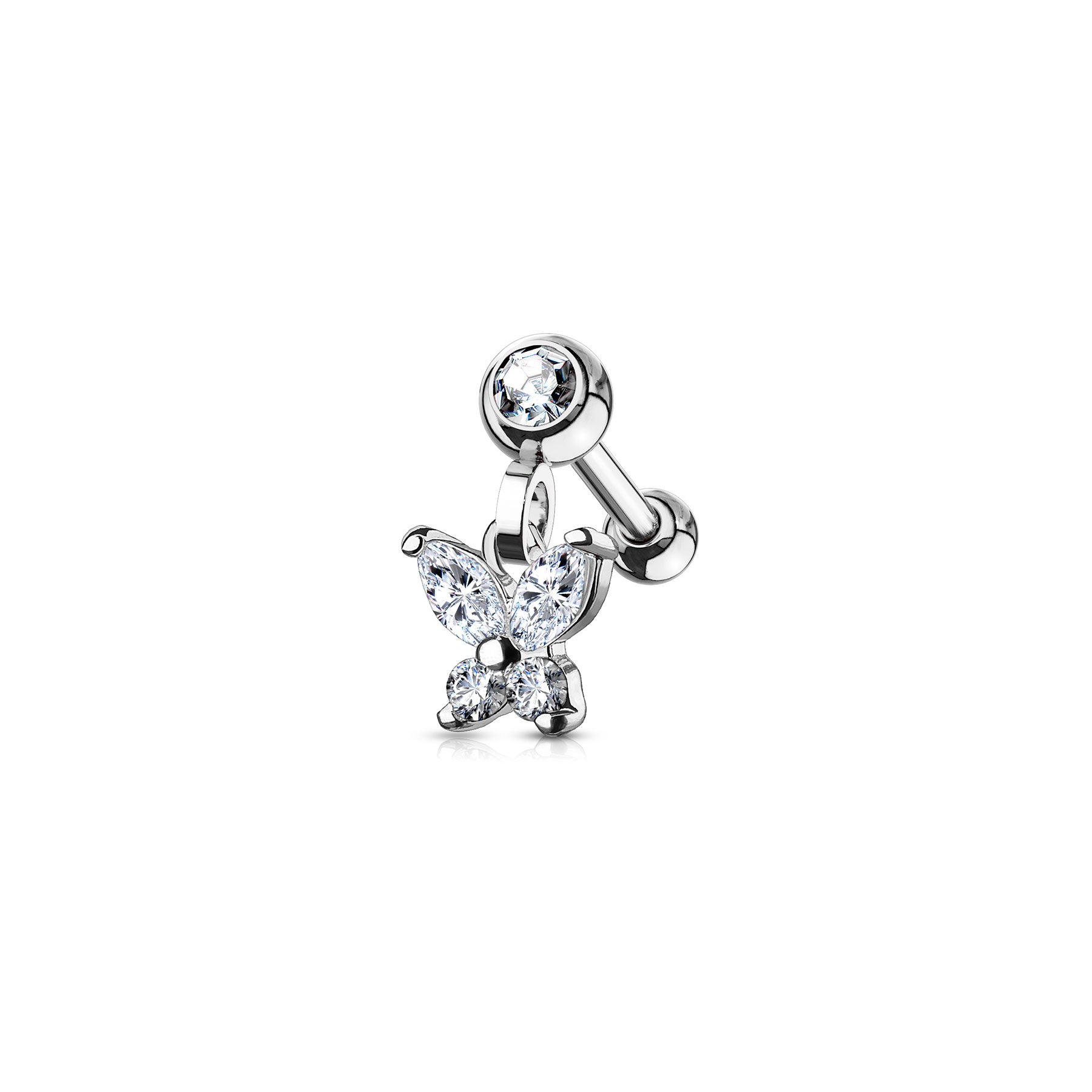 Piercing Oreille KYLA en Acier et Zirconium