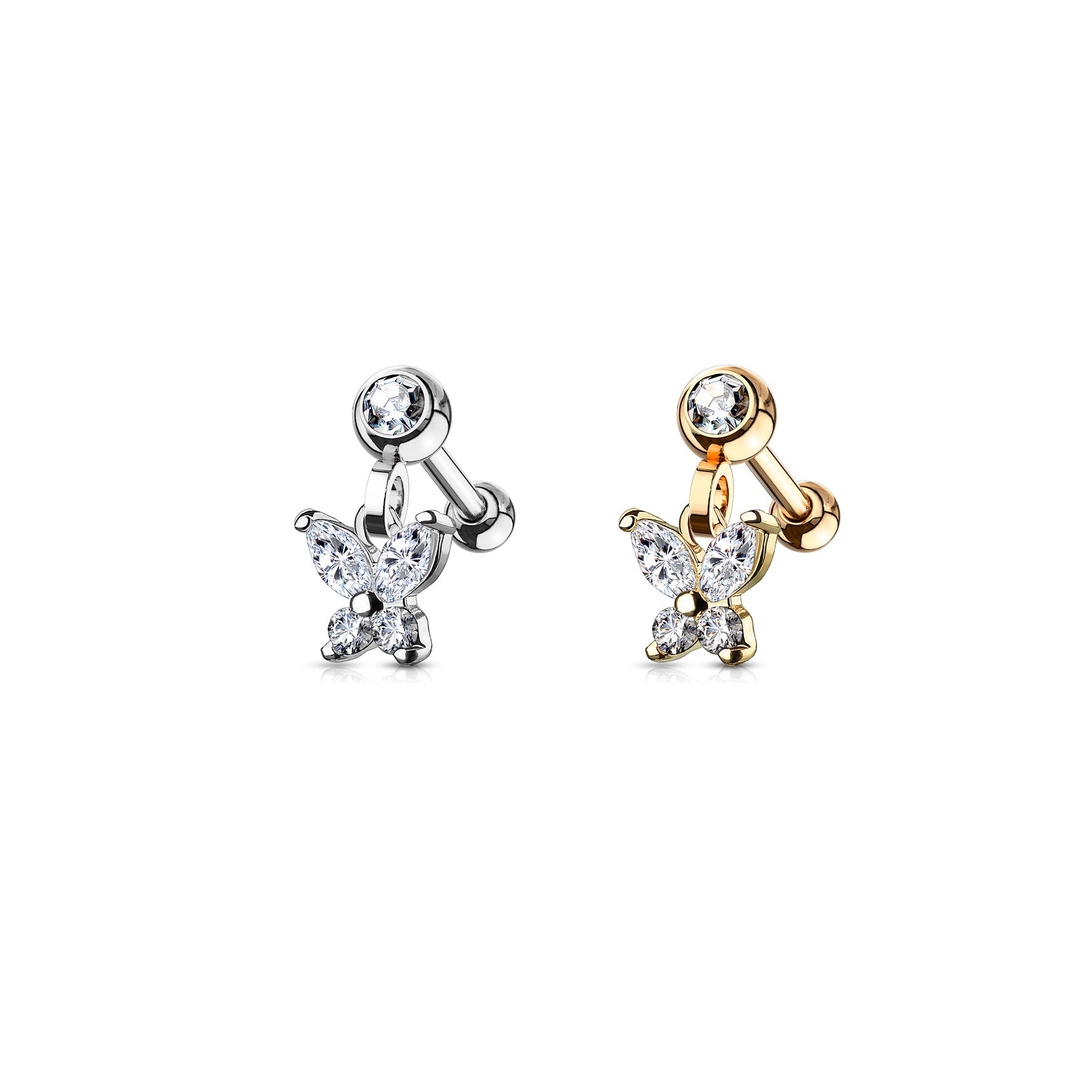 Piercing Oreille KYLA en Acier et Zirconium