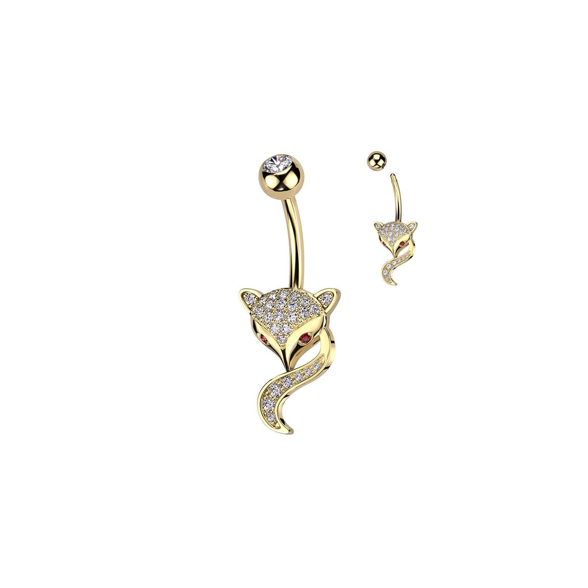 Piercing Nombril LANORA en Acier et Zirconium