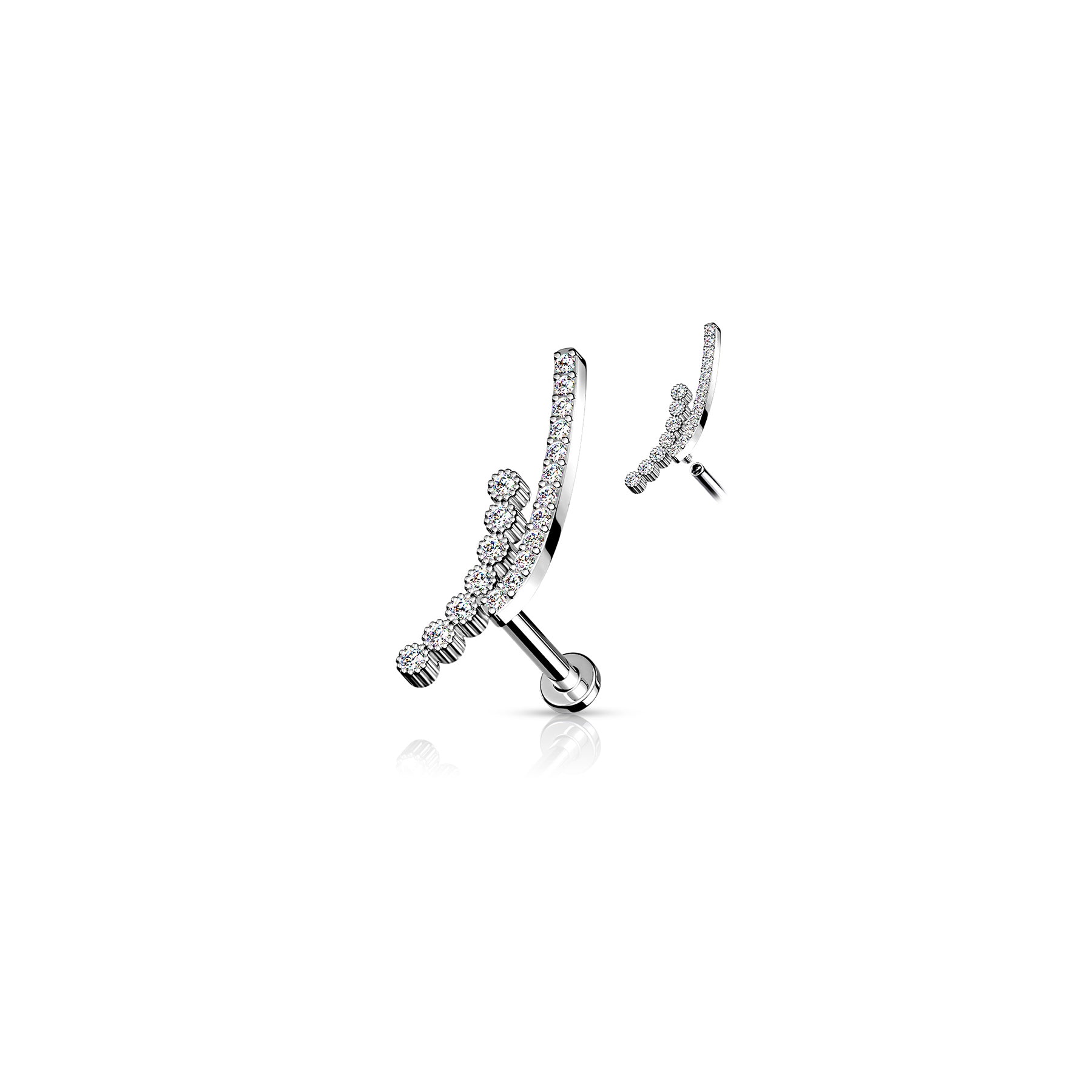 Piercing Labret LEIA en Acier et Zirconium
