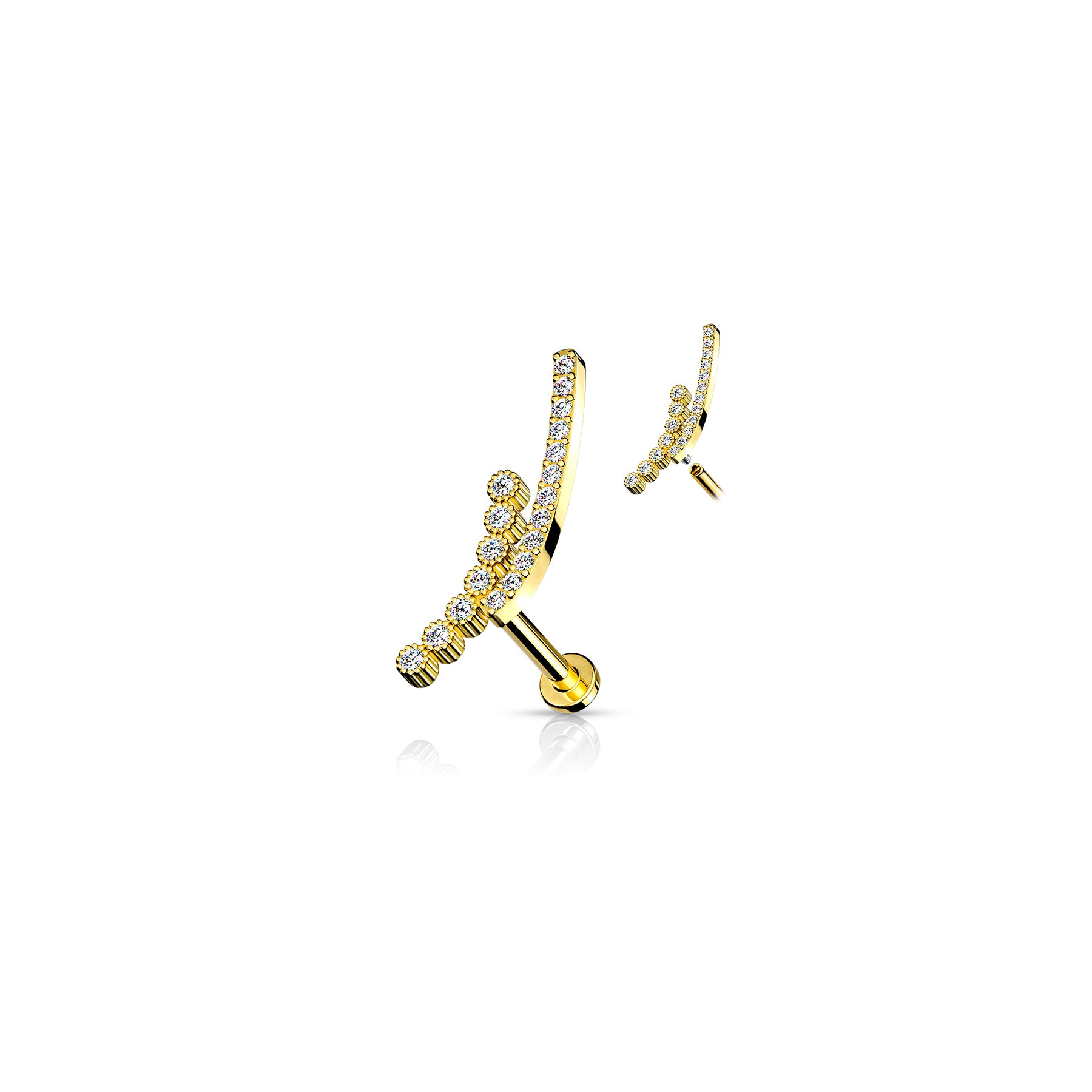 Piercing Labret LEIA en Acier et Zirconium