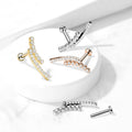 Piercing Labret LEIA en Acier et Zirconium