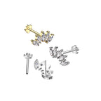Piercing Labret LIDA en Titane et Zirconium