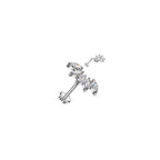 Piercing Labret LIDA en Titane et Zirconium