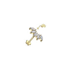 Piercing Labret LIDA en Titane et Zirconium