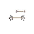 Piercing Téton LIOUBA en Acier Chirurgical et Zircons