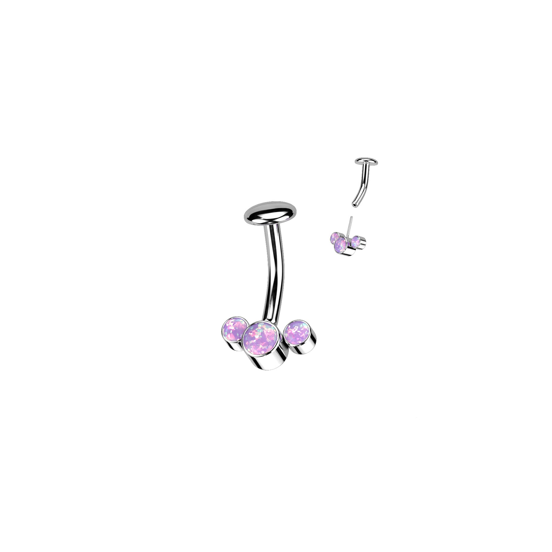 Piercing Nombril LIZA en Titane et Opale