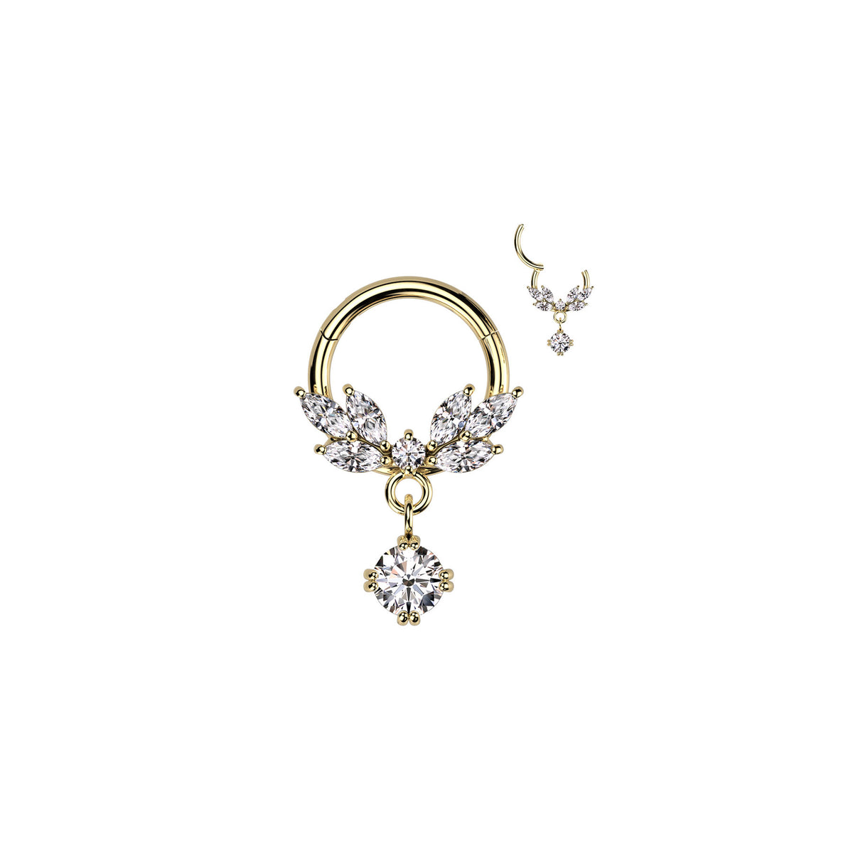 Piercing Anneau LORYNA en Acier et Zirconium