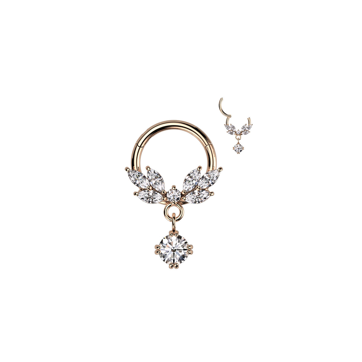 Piercing Anneau LORYNA en Acier et Zirconium