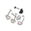 Piercing Nombril LOTTA en Acier et Zircons