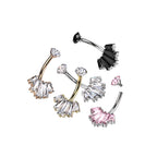 Piercing Nombril LOTTA en Acier et Zircons