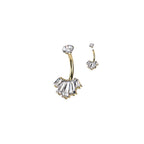 Piercing Nombril LOTTA en Acier et Zircons