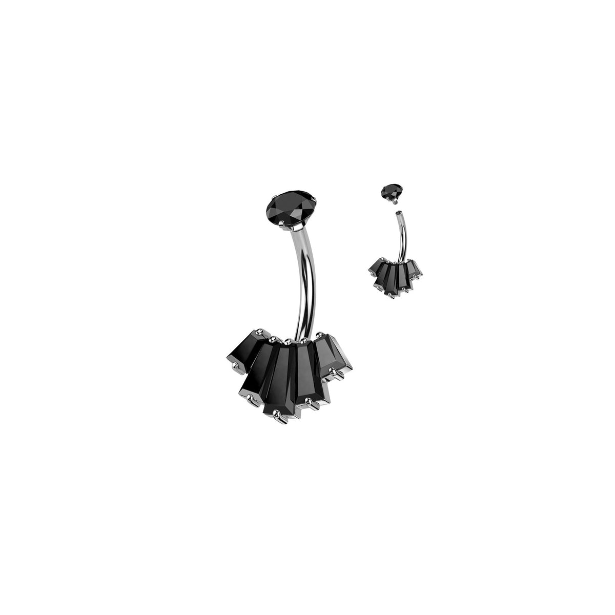 Piercing Nombril LOTTA en Acier et Zircons